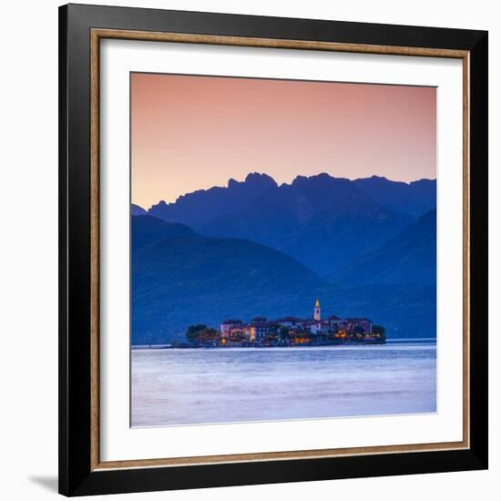 The Idyllic Isola Dei Pescatori (Fisherman's Islands) Illuminated at Dusk, Borromean Islands-Doug Pearson-Framed Photographic Print