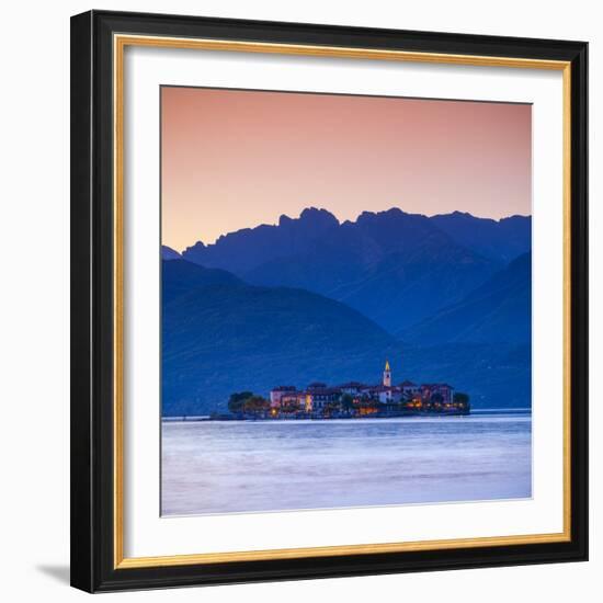 The Idyllic Isola Dei Pescatori (Fisherman's Islands) Illuminated at Dusk, Borromean Islands-Doug Pearson-Framed Photographic Print