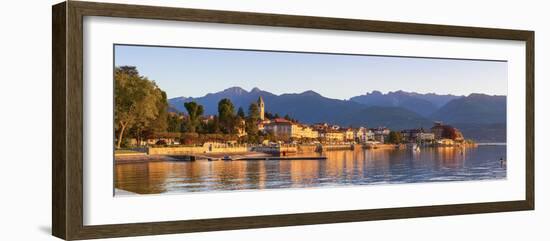 The Idyllic Lakeside Village of Baveno Illuminated at Sunrise, Lake Maggiore, Piedmont, Italy-Doug Pearson-Framed Photographic Print