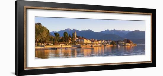 The Idyllic Lakeside Village of Baveno Illuminated at Sunrise, Lake Maggiore, Piedmont, Italy-Doug Pearson-Framed Photographic Print