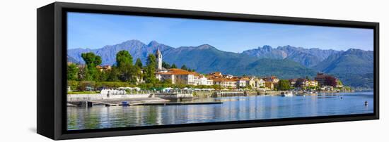 The Idyllic Lakeside Village of Baveno, Lake Maggiore, Piedmont, Italy-Doug Pearson-Framed Premier Image Canvas