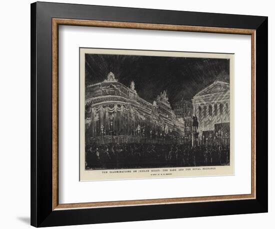 The Illuminations on Jubilee Night, the Bank and the Royal Exchange-Henry William Brewer-Framed Giclee Print