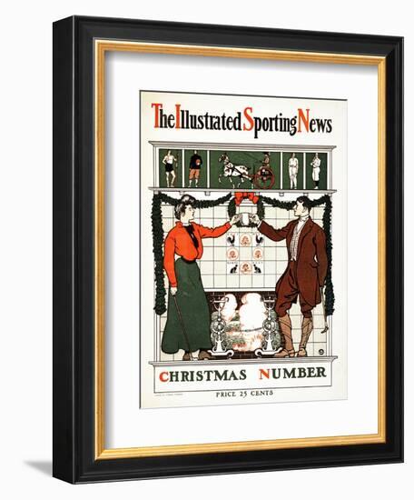 The Illustrated Sporting News, Christmas Number, 1900 (Colour Lithograph)-Edward Penfield-Framed Giclee Print