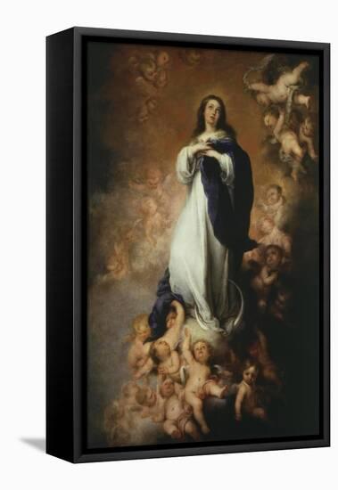 The Immaculate Conception, 1676-9 of Soult 274X190Cm-Bartolome Esteban Murillo-Framed Premier Image Canvas