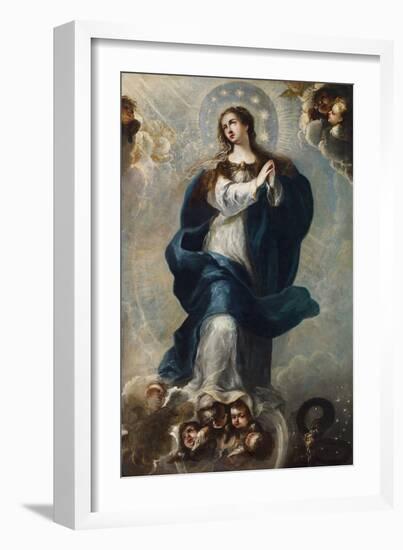 The Immaculate Conception - Anonymous - mid of 17Th Cen. - Oil on Canvas - 165X106,5 - Museo Carmen-Unknown Artist-Framed Giclee Print