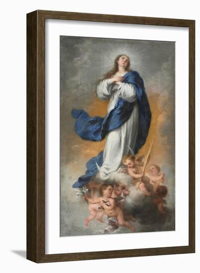 The Immaculate Conception, C.1680 (Oil on Canvas)-Bartolome Esteban Murillo-Framed Giclee Print