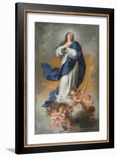 The Immaculate Conception, C.1680 (Oil on Canvas)-Bartolome Esteban Murillo-Framed Giclee Print