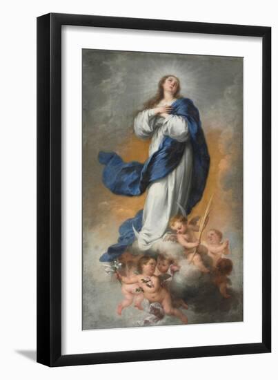 The Immaculate Conception, C.1680 (Oil on Canvas)-Bartolome Esteban Murillo-Framed Giclee Print