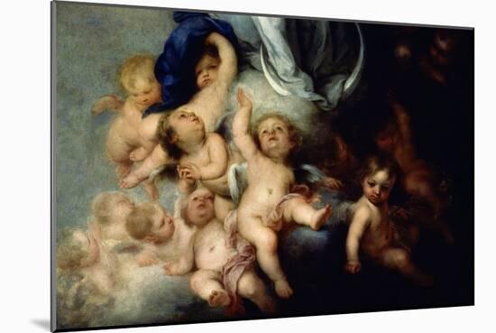 The Immaculate Conception of Soult, Detail, 1678, Spanish Baroque-Bartolome Esteban Murillo-Mounted Giclee Print