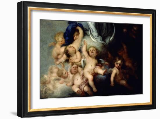 The Immaculate Conception of Soult, Detail, 1678, Spanish Baroque-Bartolome Esteban Murillo-Framed Giclee Print