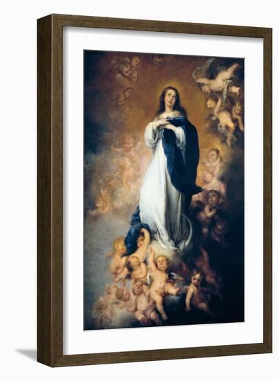 The Immaculate Conception "Of Soult"-Bartolome Esteban Murillo-Framed Art Print