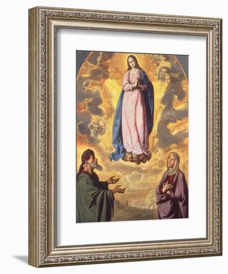 The Immaculate Conception with Saint Joachim and Saint Anne, C.1638-40-Francisco de Zurbaran-Framed Giclee Print