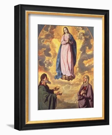 The Immaculate Conception with Saint Joachim and Saint Anne, C.1638-40-Francisco de Zurbaran-Framed Giclee Print