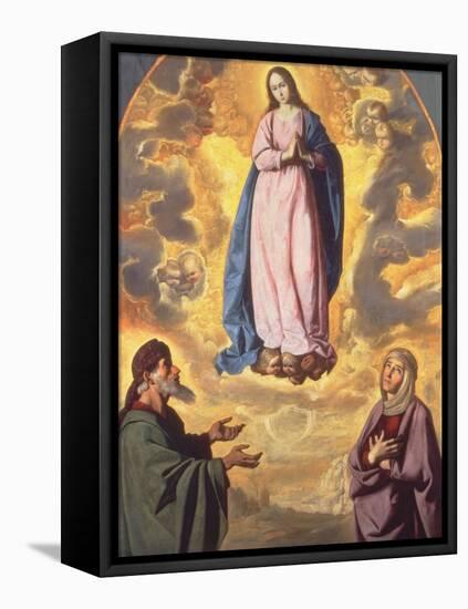 The Immaculate Conception with Saint Joachim and Saint Anne, C.1638-40-Francisco de Zurbaran-Framed Premier Image Canvas