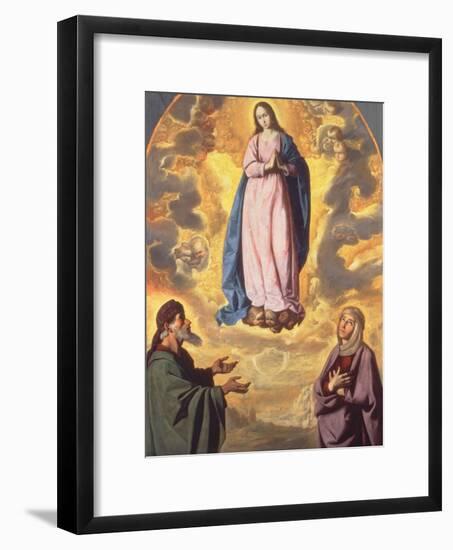 The Immaculate Conception with Saint Joachim and Saint Anne, C.1638-40-Francisco de Zurbaran-Framed Giclee Print