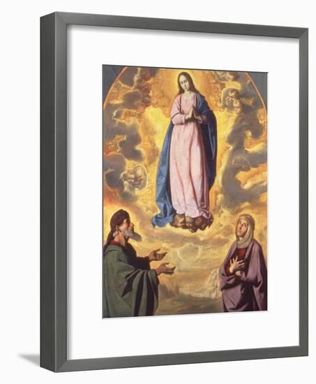 The Immaculate Conception with Saint Joachim and Saint Anne, C.1638-40-Francisco de Zurbaran-Framed Giclee Print