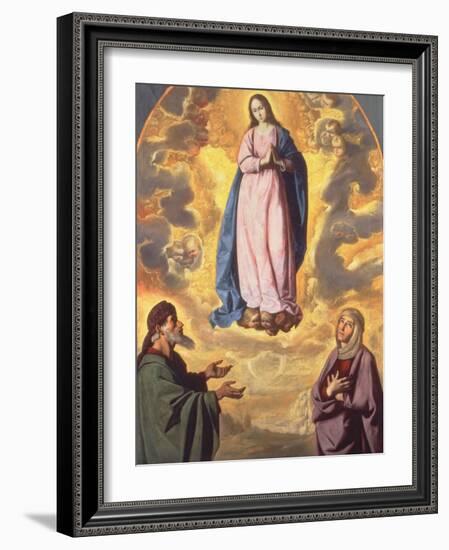 The Immaculate Conception with Saint Joachim and Saint Anne, C.1638-40-Francisco de Zurbaran-Framed Giclee Print