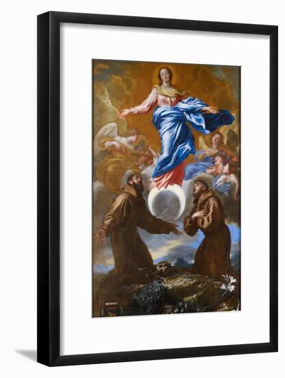 The Immaculate Conception with Saints Francis of Assisi and Anthony of Padua, 1650-Giovanni Benedetto Castiglione-Framed Giclee Print