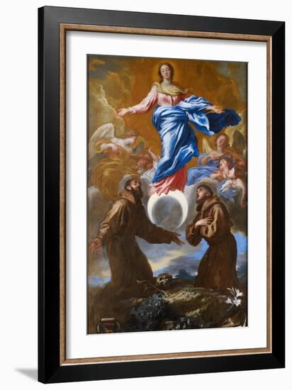 The Immaculate Conception with Saints Francis of Assisi and Anthony of Padua, 1650-Giovanni Benedetto Castiglione-Framed Giclee Print