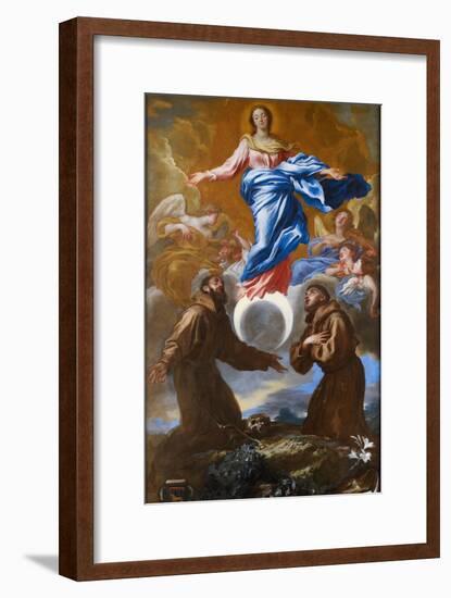 The Immaculate Conception with Saints Francis of Assisi and Anthony of Padua, 1650-Giovanni Benedetto Castiglione-Framed Giclee Print