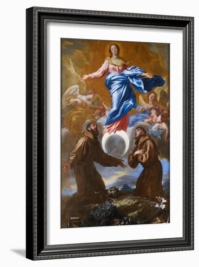 The Immaculate Conception with Saints Francis of Assisi and Anthony of Padua, 1650-Giovanni Benedetto Castiglione-Framed Giclee Print