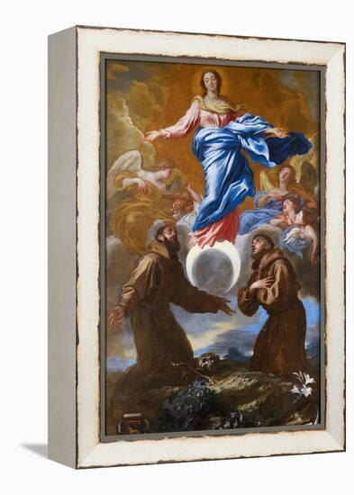 The Immaculate Conception with Saints Francis of Assisi and Anthony of Padua, 1650-Giovanni Benedetto Castiglione-Framed Premier Image Canvas