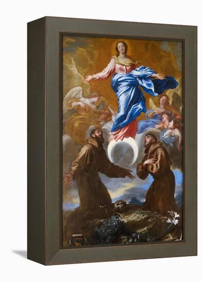 The Immaculate Conception with Saints Francis of Assisi and Anthony of Padua, 1650-Giovanni Benedetto Castiglione-Framed Premier Image Canvas