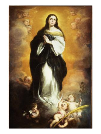 The Immaculate Conception by Murillo Paper Print Repro