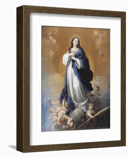 The Immaculate Conception-Bartolome Esteban Murillo-Framed Premium Giclee Print