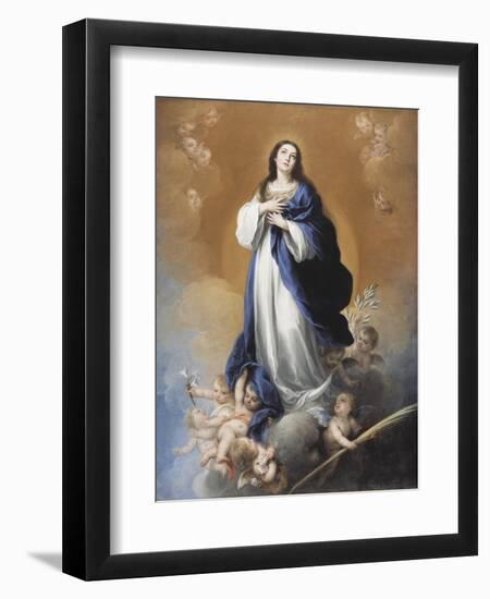 The Immaculate Conception-Bartolome Esteban Murillo-Framed Premium Giclee Print