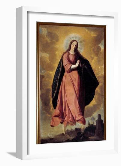 The Immaculee Painting Design by Francisco De Zurbaran (1598-1664) 17Th Century Marchena. St. John-Francisco de Zurbaran-Framed Giclee Print