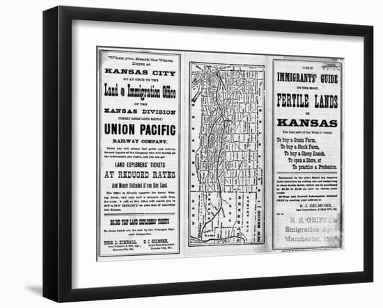 The Immigrants' Guide to the Most Fertile Lands of Kansas Pamphlet-null-Framed Giclee Print