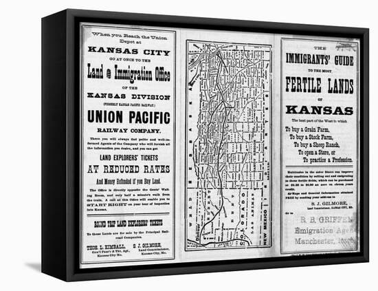 The Immigrants' Guide to the Most Fertile Lands of Kansas Pamphlet-null-Framed Premier Image Canvas