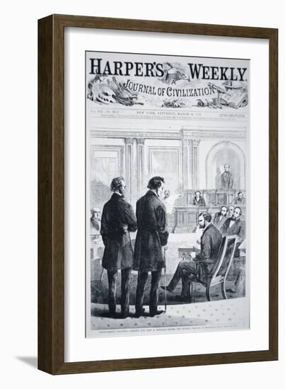 The Impeachment of President Andrew Johnson-American School-Framed Giclee Print