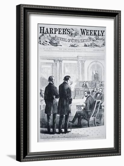 The Impeachment of President Andrew Johnson-American School-Framed Giclee Print