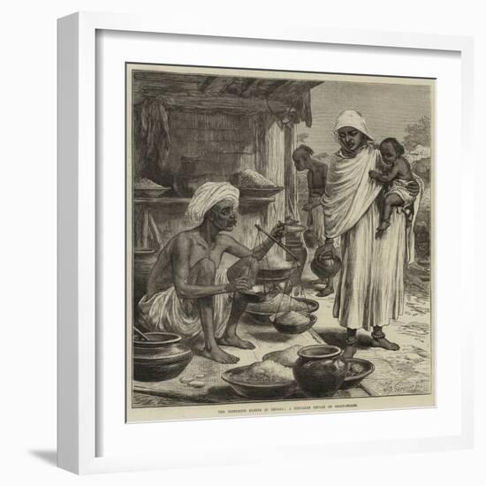 The Impending Famine in Bengal, a Bengalee Beniah or Grain-Seller-Arthur Hopkins-Framed Giclee Print