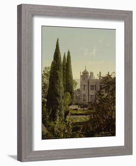 The Imperial Castle, Alupku or Alupka. The Crimea, Russia, , c.1890- c.1900-null-Framed Giclee Print