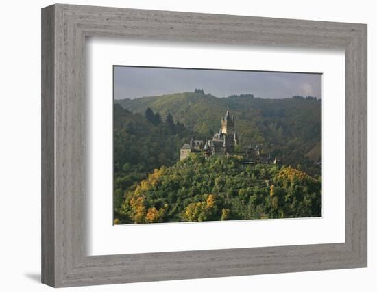 The Imperial Castle Near Cochem on the Moselle in the Diffuse Light of an Autumn Day-Uwe Steffens-Framed Photographic Print