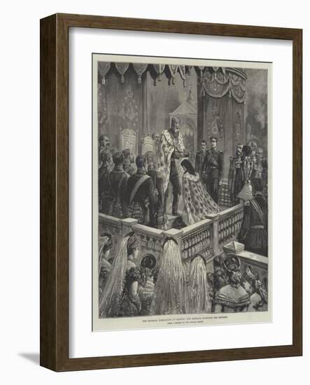 The Imperial Coronation at Moscow, the Emperor Crowning the Empress-Johann Nepomuk Schonberg-Framed Giclee Print