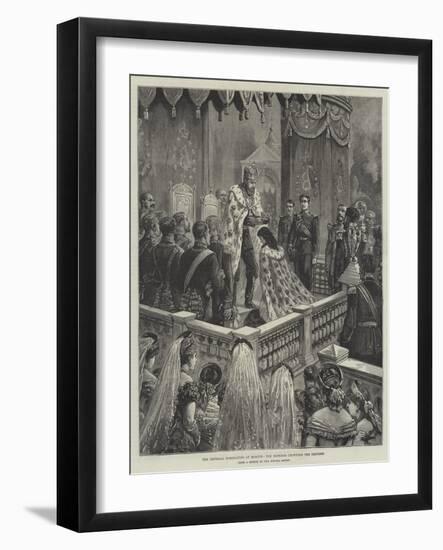 The Imperial Coronation at Moscow, the Emperor Crowning the Empress-Johann Nepomuk Schonberg-Framed Giclee Print