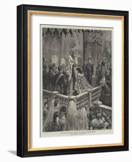 The Imperial Coronation at Moscow, the Emperor Crowning the Empress-Johann Nepomuk Schonberg-Framed Giclee Print