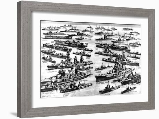 The Imperial Japanese Navy, Second World War, 1941-null-Framed Premium Giclee Print