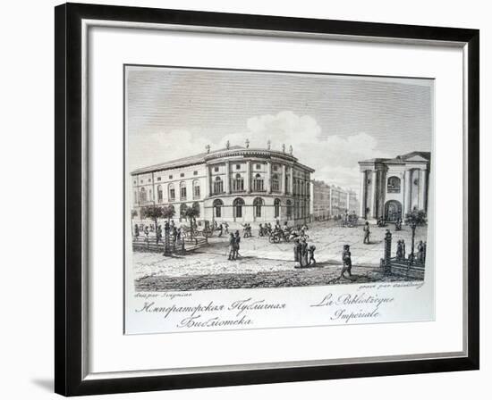 The Imperial Library in Saint Petersburg, Early 19th C-Stepan Philippovich Galaktionov-Framed Giclee Print