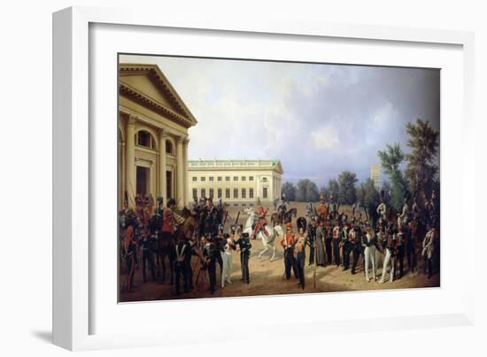 The Imperial Russian Guard in Tsarskoye Selo in 1832, 1841-Franz Kruger-Framed Giclee Print