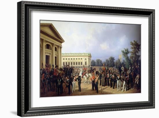 The Imperial Russian Guard in Tsarskoye Selo in 1832, 1841-Franz Kruger-Framed Giclee Print