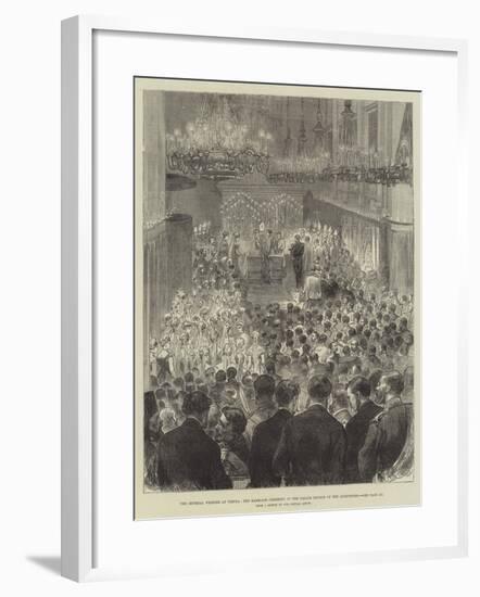 The Imperial Wedding at Vienna, the Marriage Ceremony in the Palace Church of the Augustines-null-Framed Giclee Print