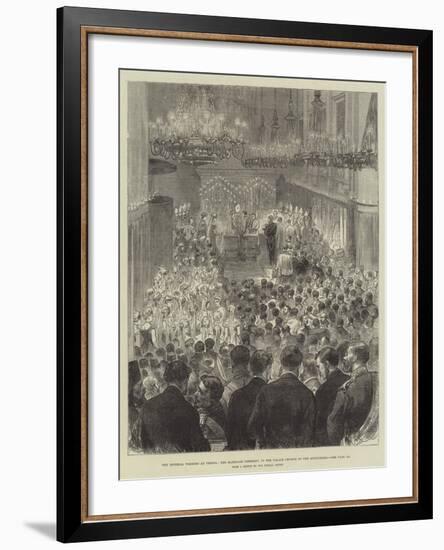 The Imperial Wedding at Vienna, the Marriage Ceremony in the Palace Church of the Augustines-null-Framed Giclee Print