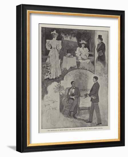 The Importance of Being Ernest, Mr Oscar Wilde's New Play at the St James's Theatre-Henry Charles Seppings Wright-Framed Giclee Print