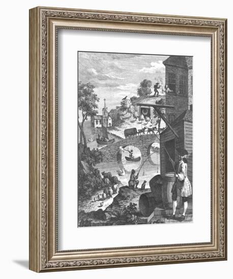 The Importance of Knowing Perspective, 18th Century-William Hogarth-Framed Giclee Print