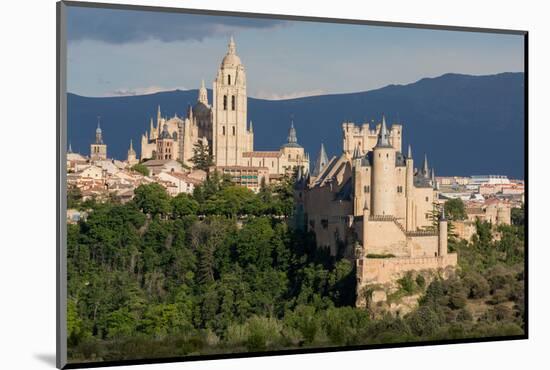 The Imposing Gothic Cathedral and the Alcazar of Segovia, Castilla Y Leon, Spain, Europe-Martin Child-Mounted Photographic Print